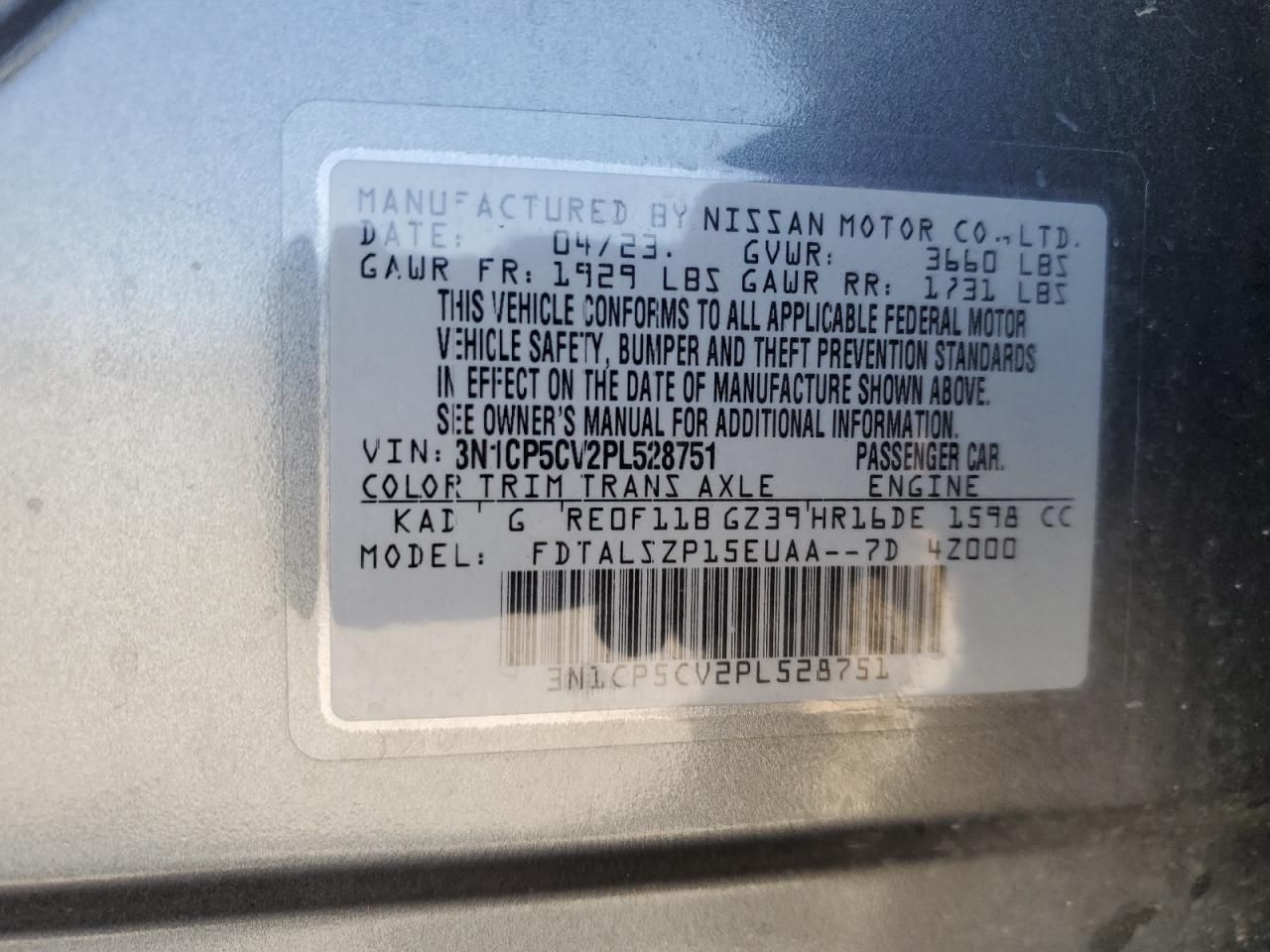 2023 Nissan Kicks sv