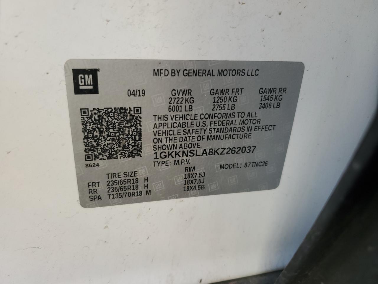 2019 GMC Acadia sle