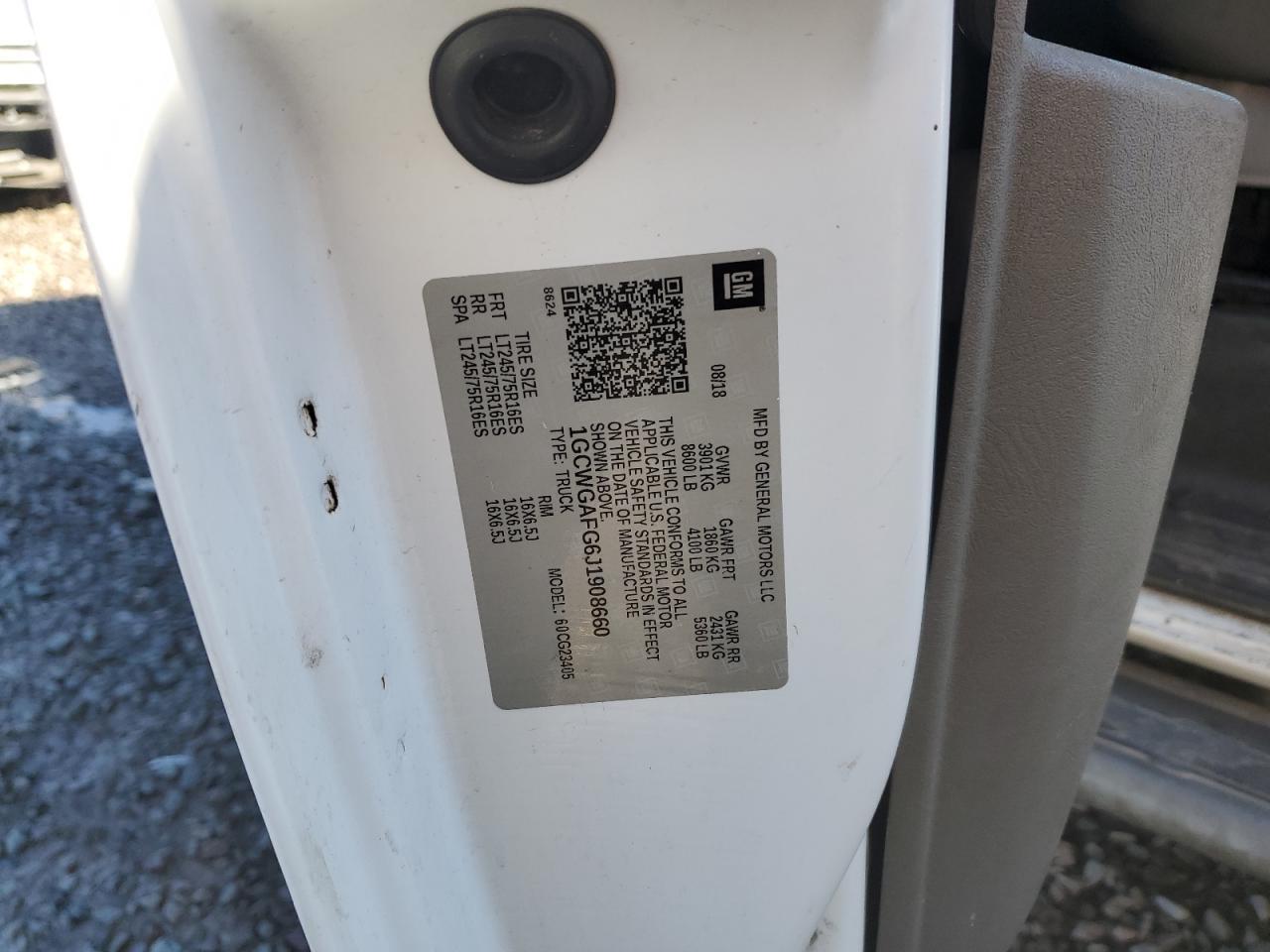 2018 Chev Express G2500