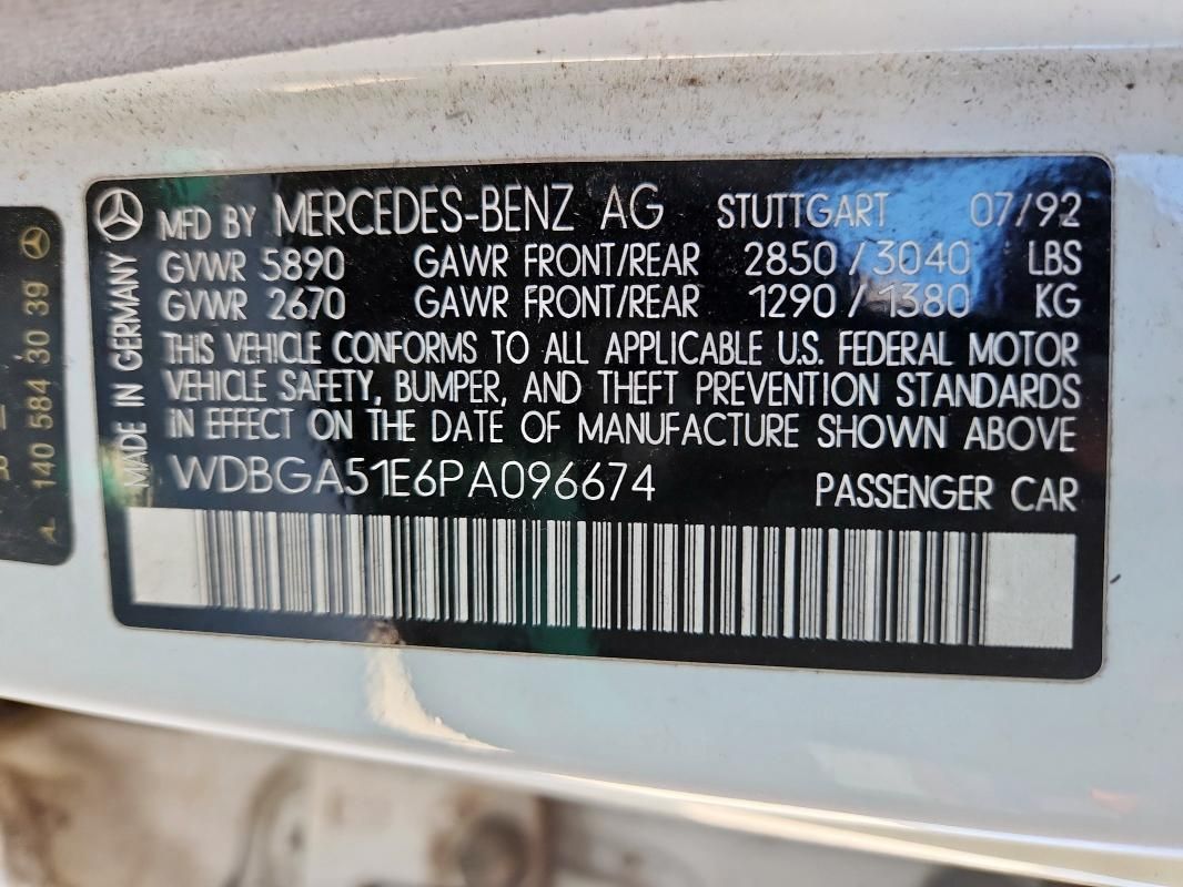 1993 Mercedes-Benz 500 SEL