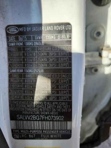 2015 Land Rover Range Rover Evoque Prestige Premium