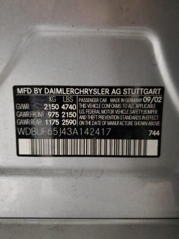 2003 Mercedes-Benz E 320