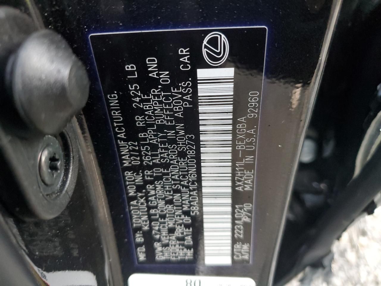 2022 Lexus Es 300h Base