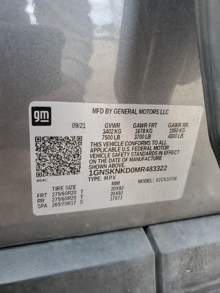 2021 Chevrolet Tahoe K1500 lt