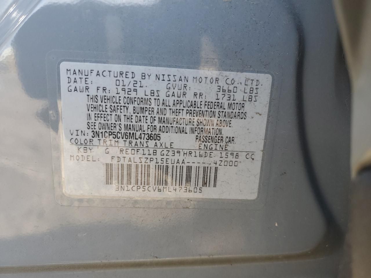 2021 Nissan Kicks sv