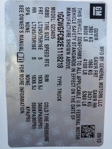 2014 Chevrolet Express G2500