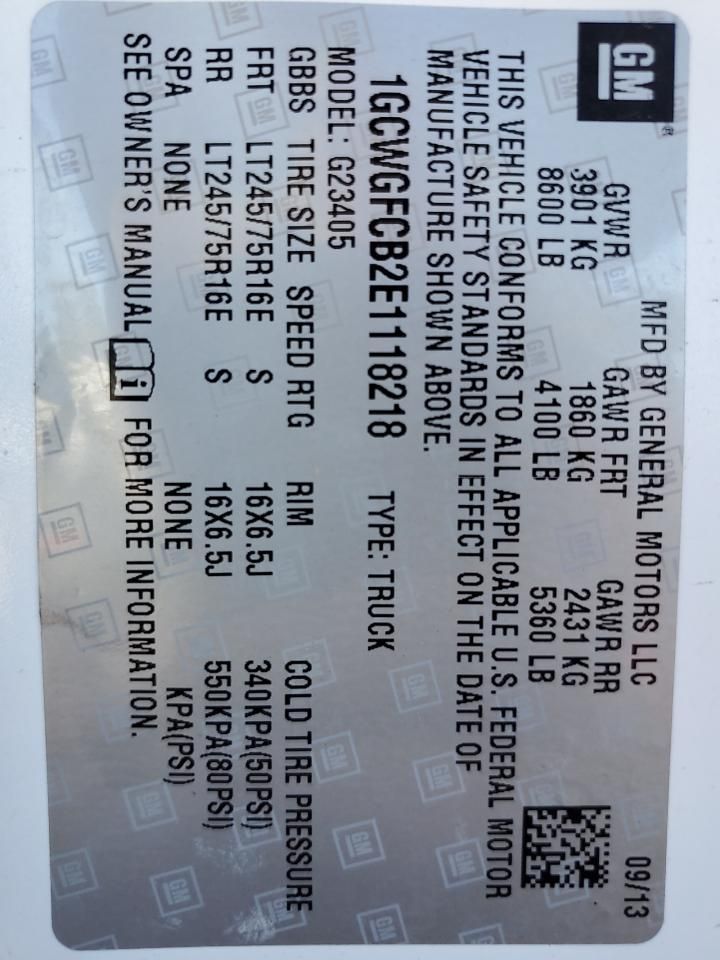 2014 Chevrolet Express G2500