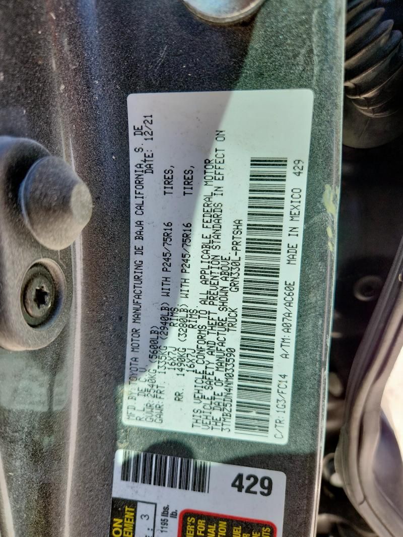 2022 Toyota Tacoma Double cab