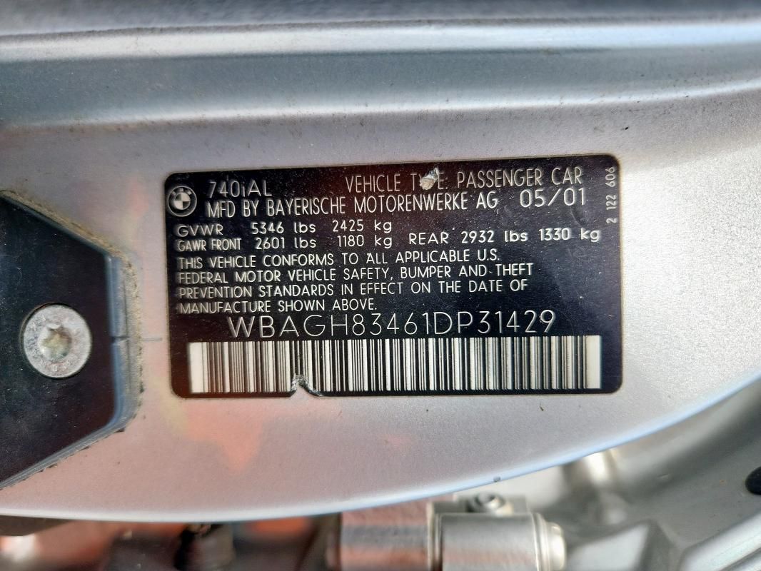 2001 BMW 740 IL