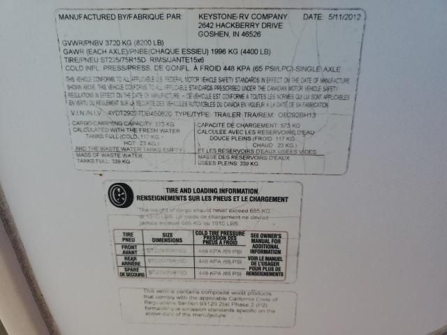 2013 Keystone Outback