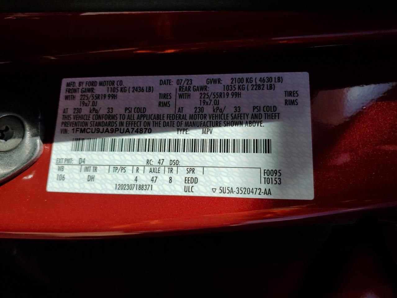 2023 Ford Escape Platinum