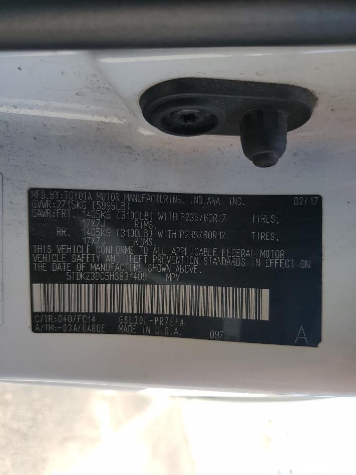 2017 Toyota Sienna le