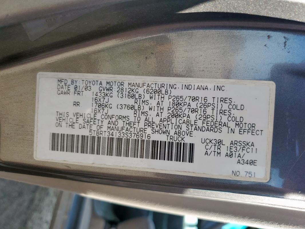 2003 Toyota Tundra Access cab SR5