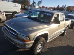 Dodge salvage cars for sale: 2002 Dodge Dakota Quad slt