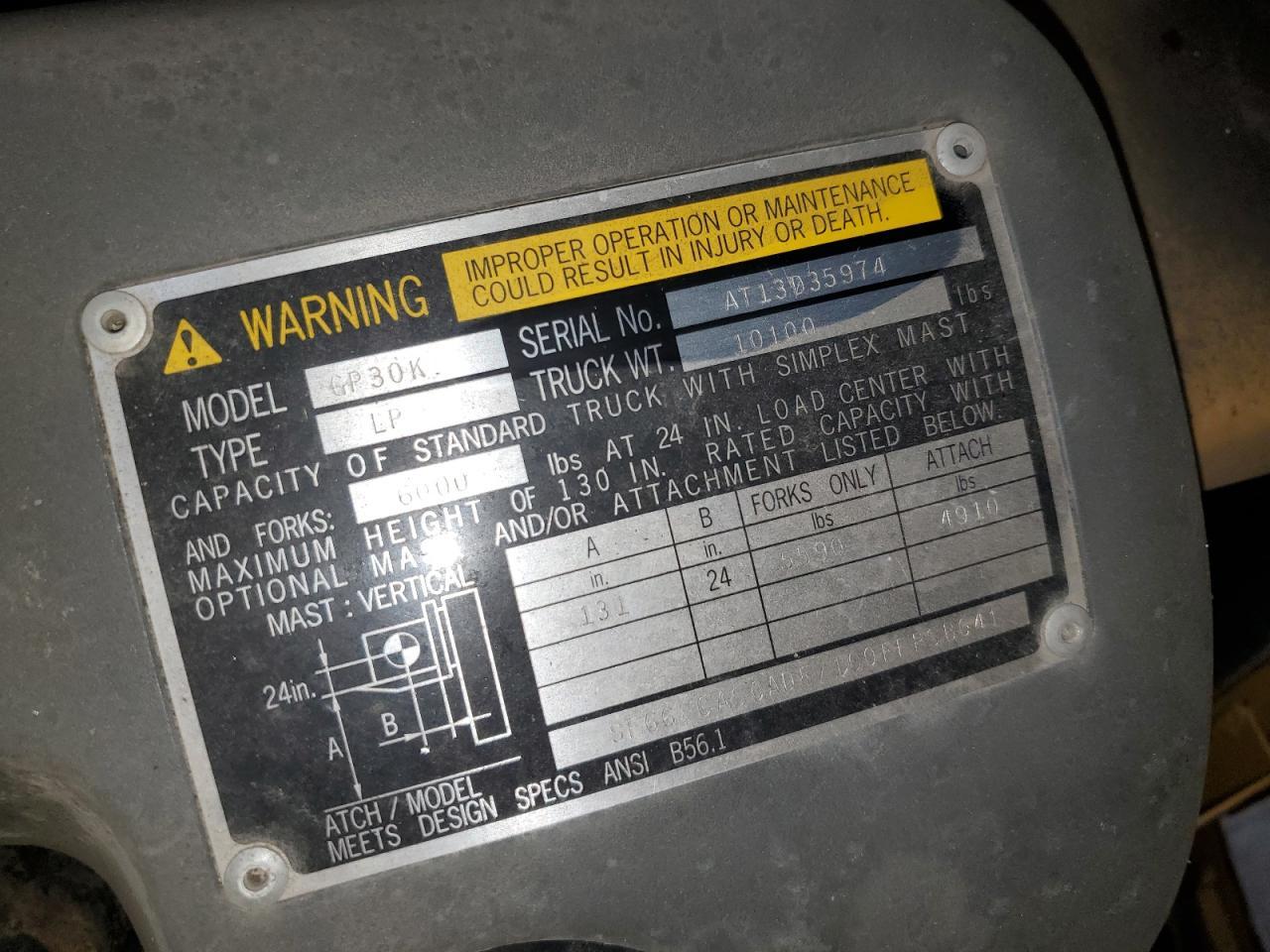 1999 Caterillar 1999 Caterpillar GP30K Forklift