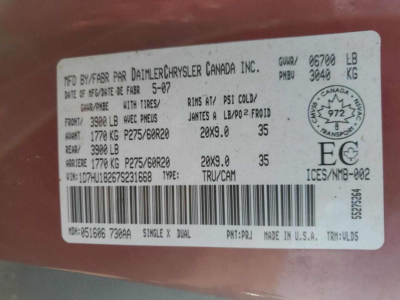 2007 Dodge RAM 1500 ST