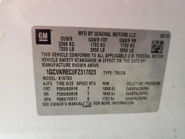 2015 Chevrolet Silverado K1500 lt