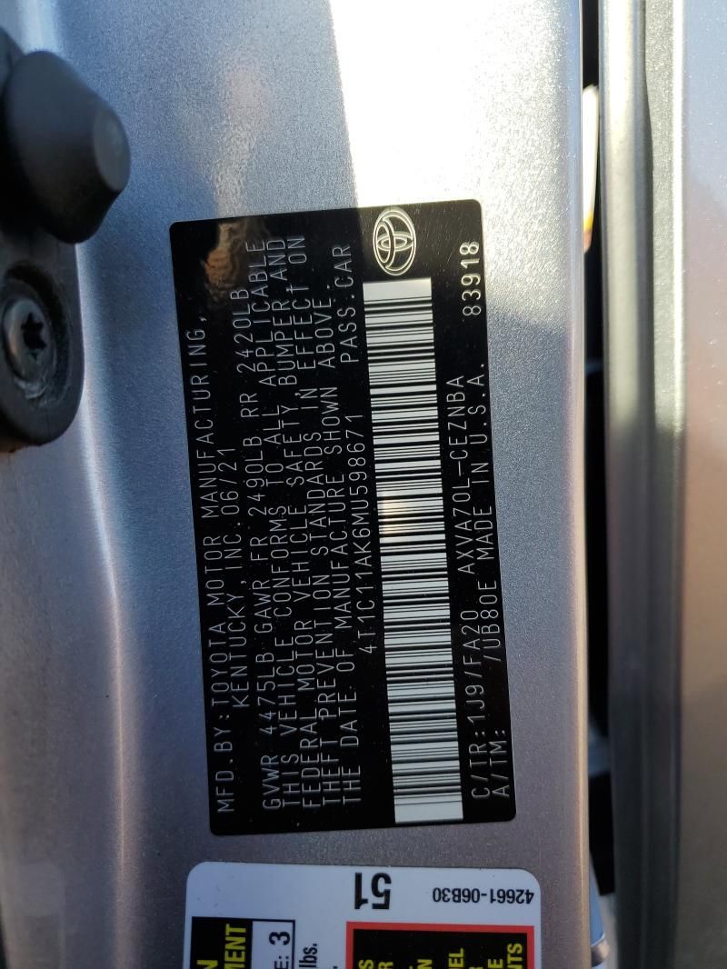 2021 Toyota Camry LE