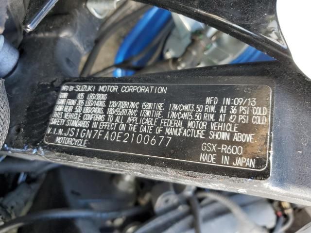 2014 Suzuki GSX-R600