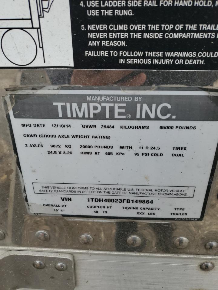 2015 Timpte Grain Trailer
