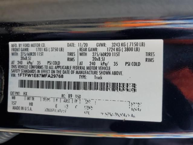 2021 Ford F150 Supercrew