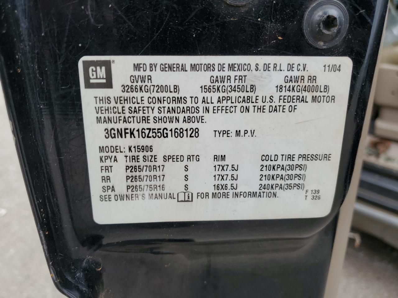 2005 Chevrolet Suburban K1500