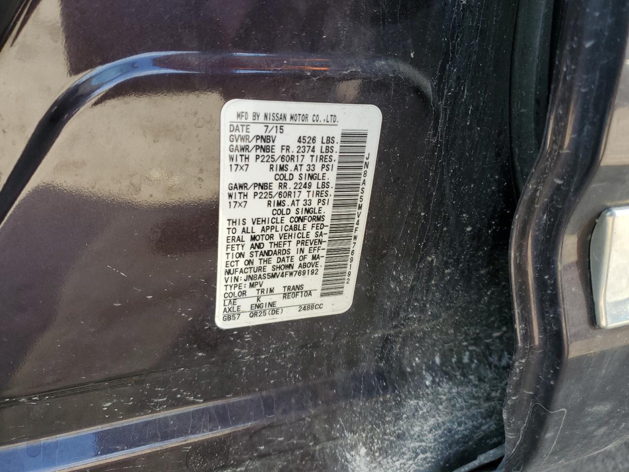 2015 Nissan Rogue Select s