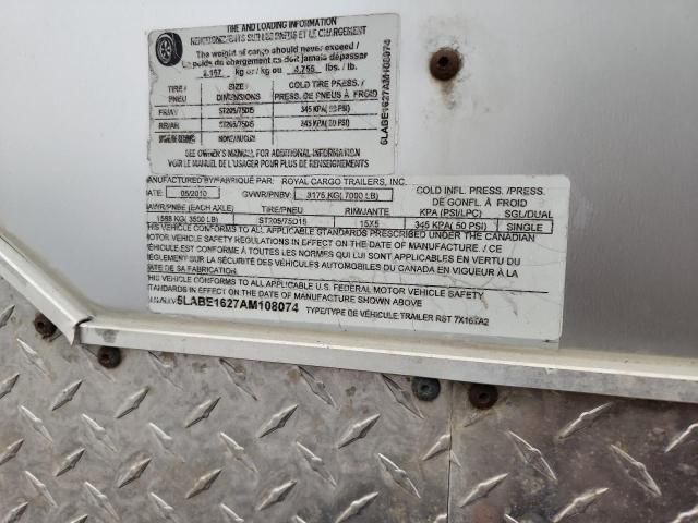 2010 Royal Tag 2010 Royal Cargo RST 7X16TA2 Enclosed Cargo Traile