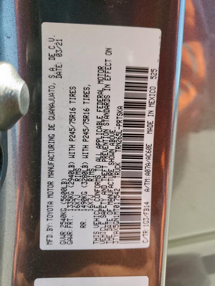 2021 Toyota Tacoma SR