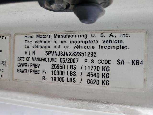 2008 Hino Conventional box Truck