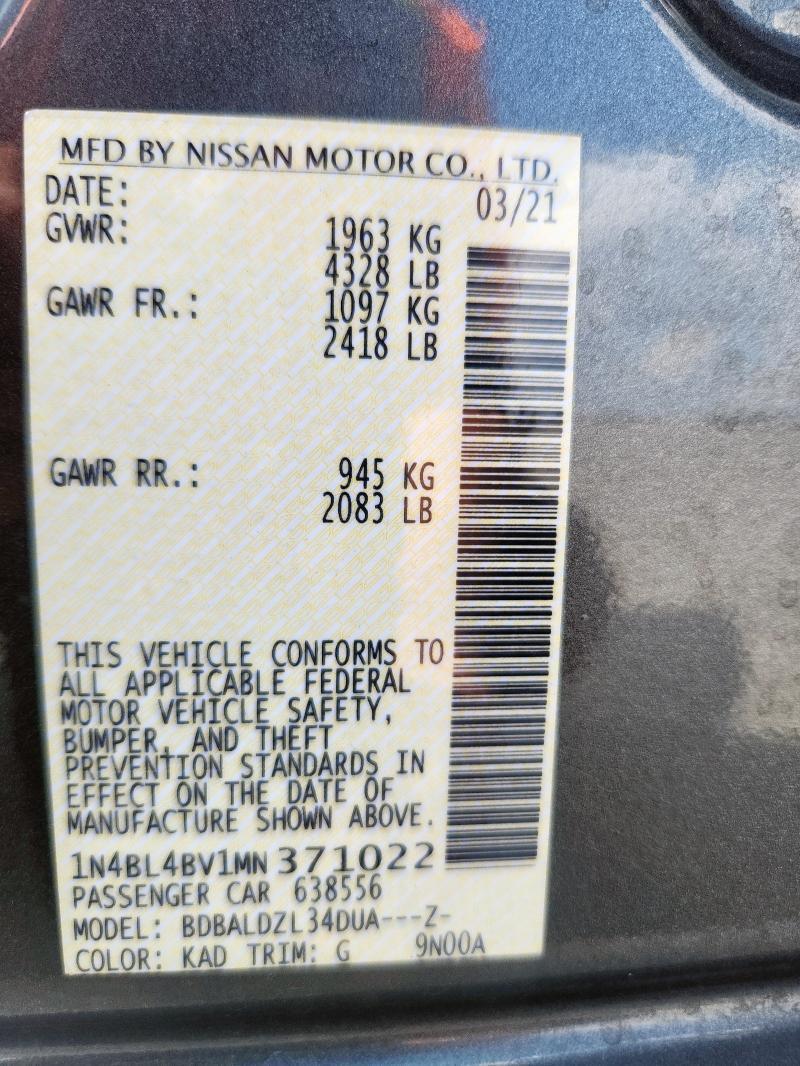 2021 Nissan Altima 2.5 s