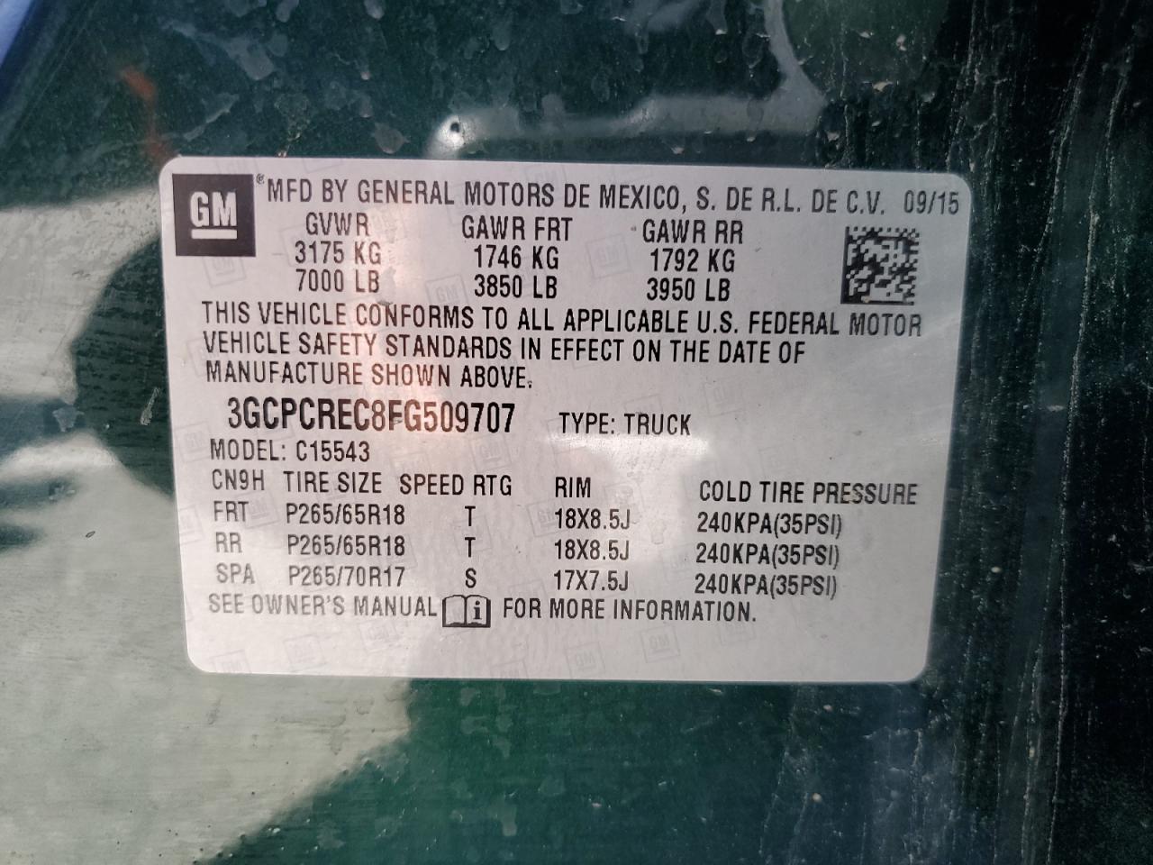 2015 Chevrolet Silverado C1500 LT