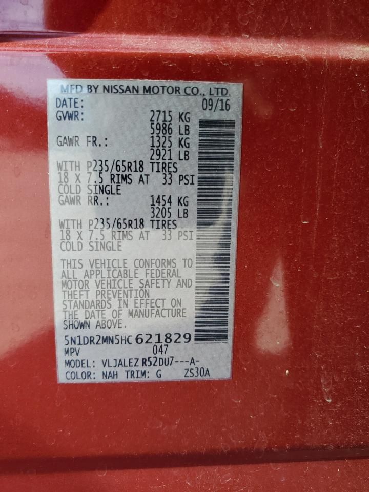 2017 Nissan Pathfinder s