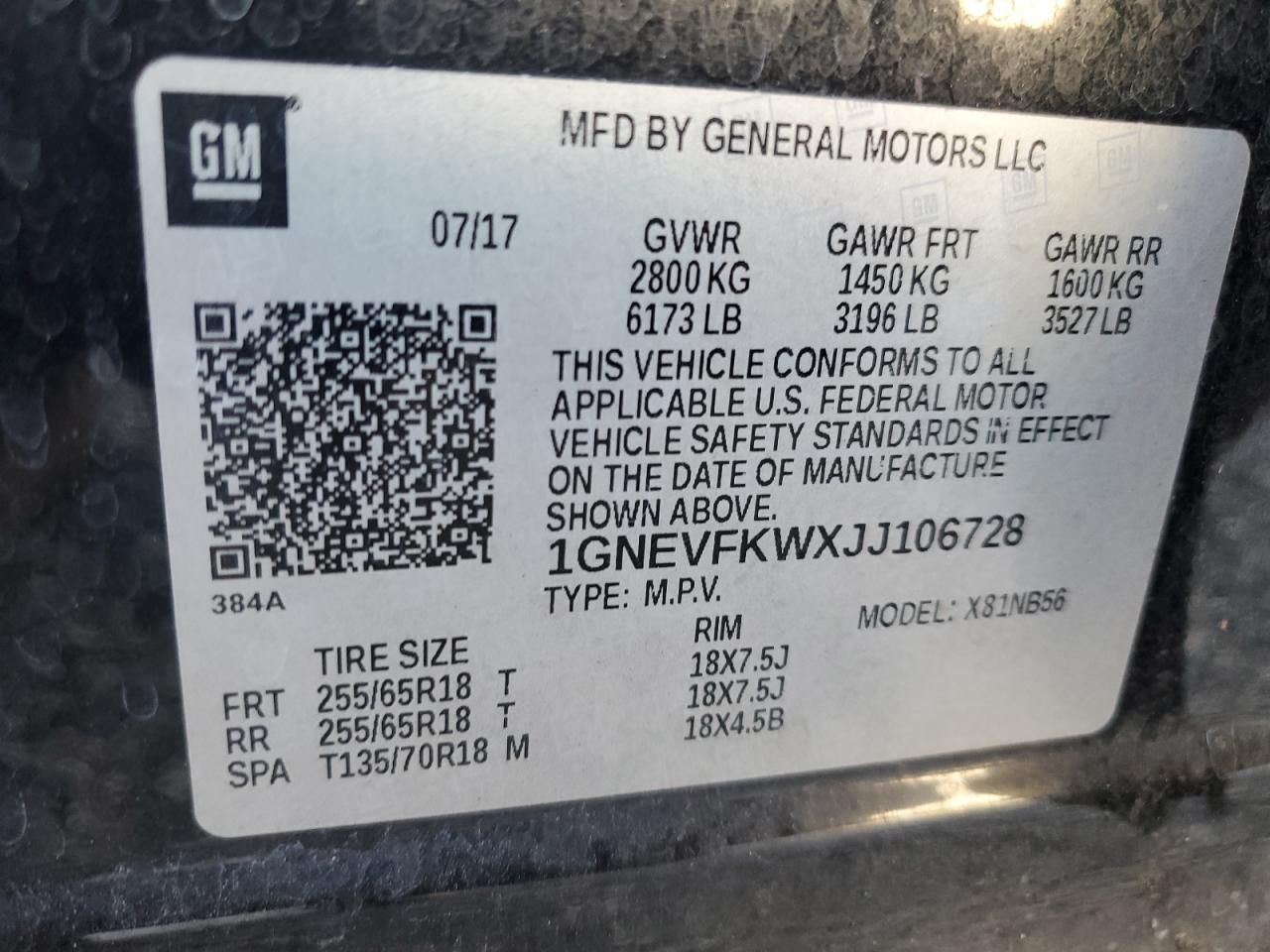 2018 Chevrolet Traverse ls