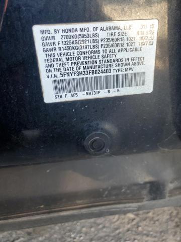 2015 Honda Pilot se