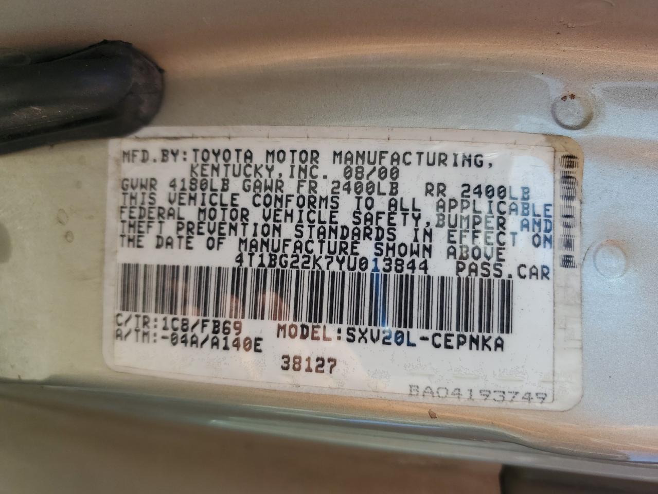 2000 Toyota Camry ce