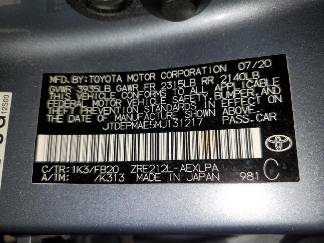 2021 Toyota Corolla le