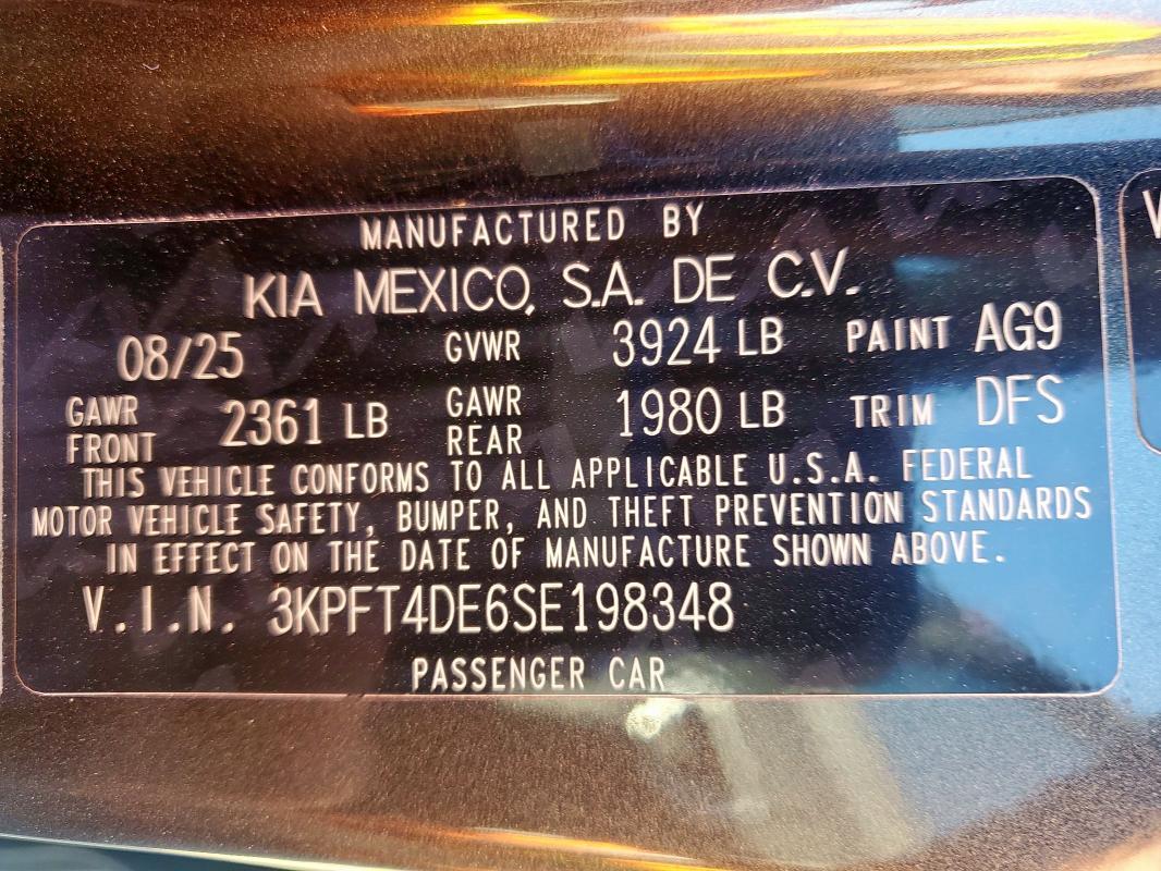 2025 KIA K4 lx