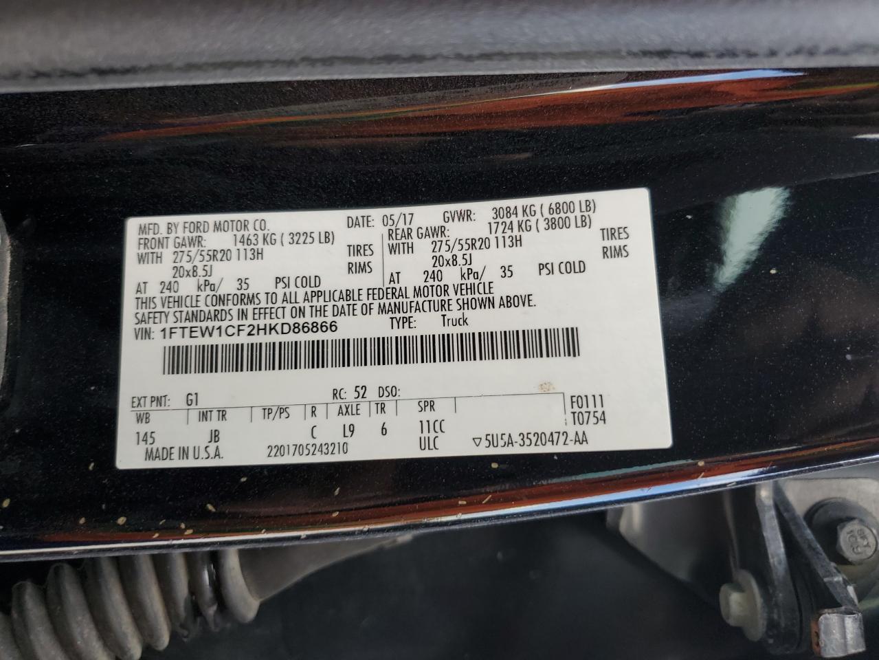 2017 Ford F150 Supercrew