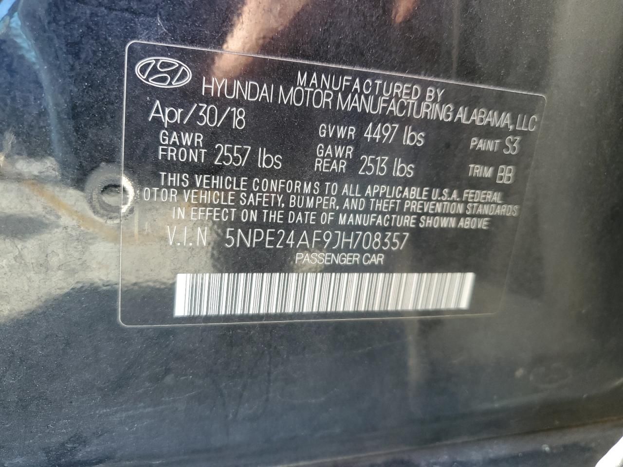 2018 Hyundai Sonata se