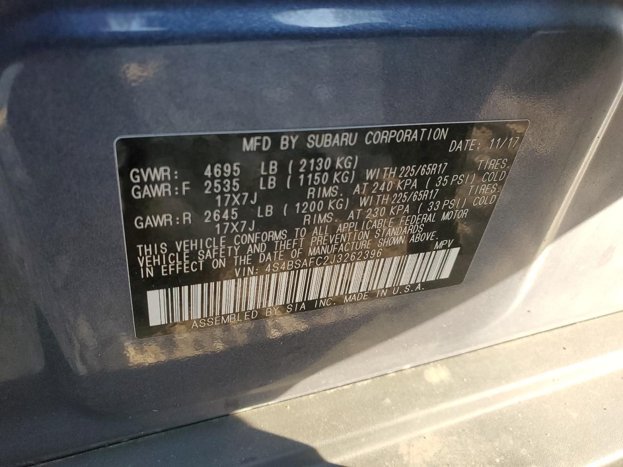 2018 Subaru Outback 2.5i Premium