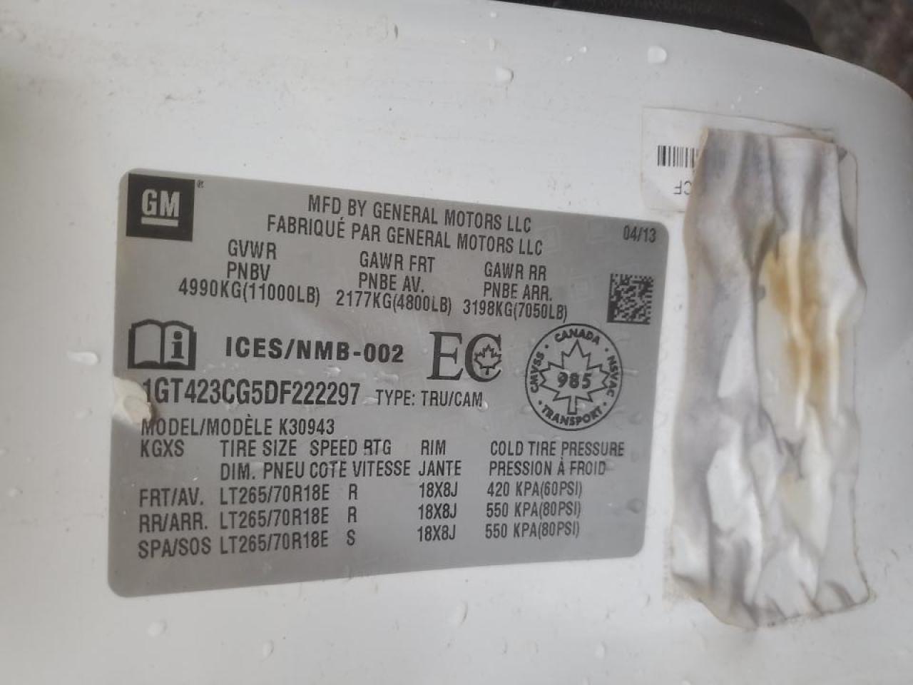 2013 GMC Sierra Utility / Service Truck