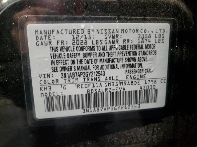 2016 Nissan Sentra s