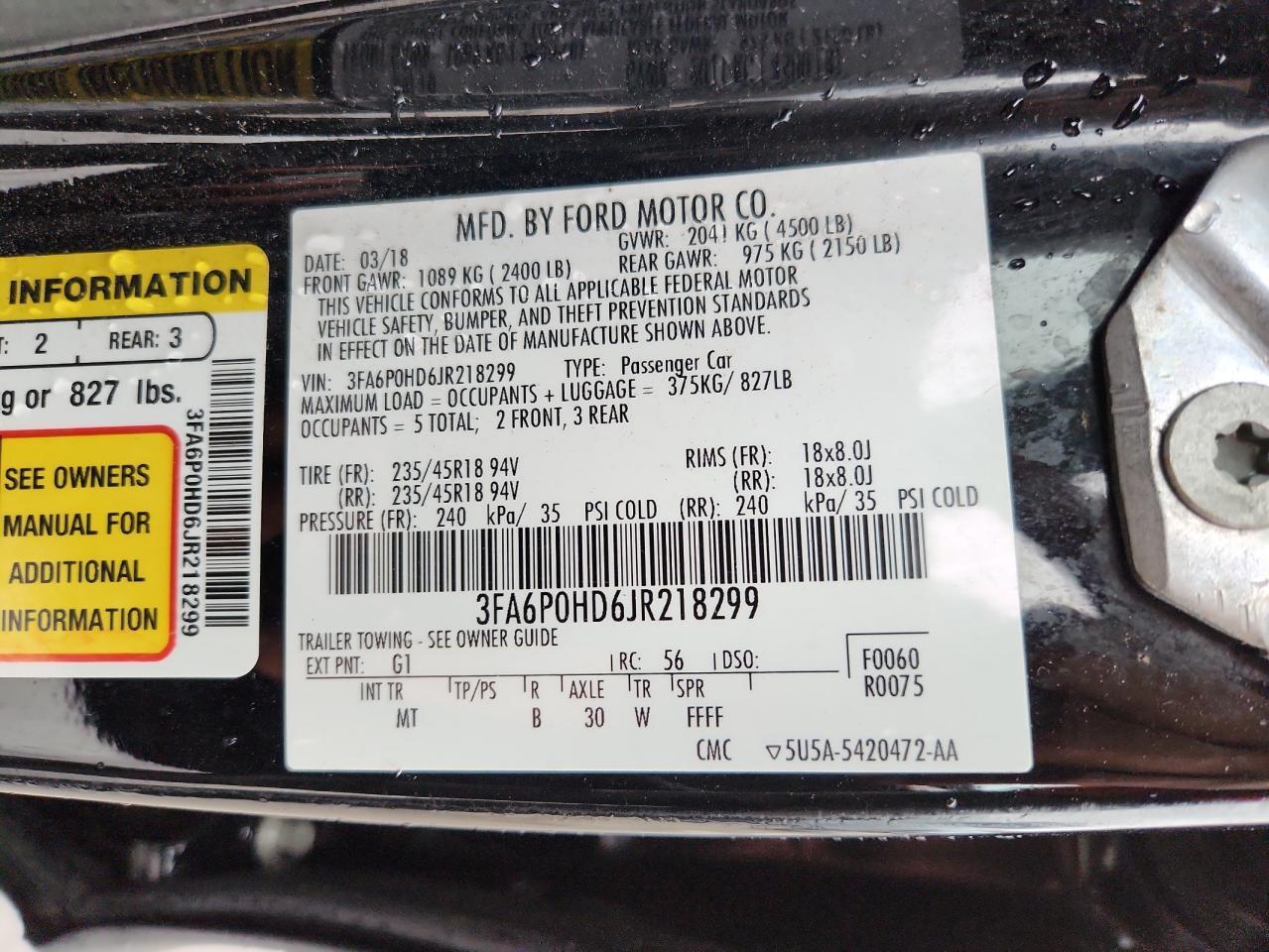 2018 Ford Fusion se