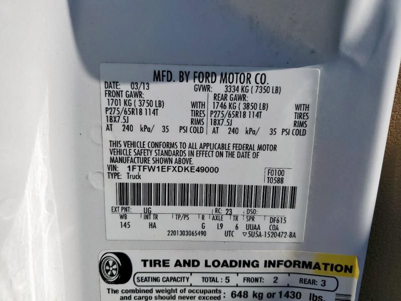 2013 Ford F150 Supercrew