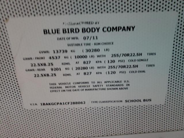 2012 Blubird 2012 Bluebird Vision-School Bus