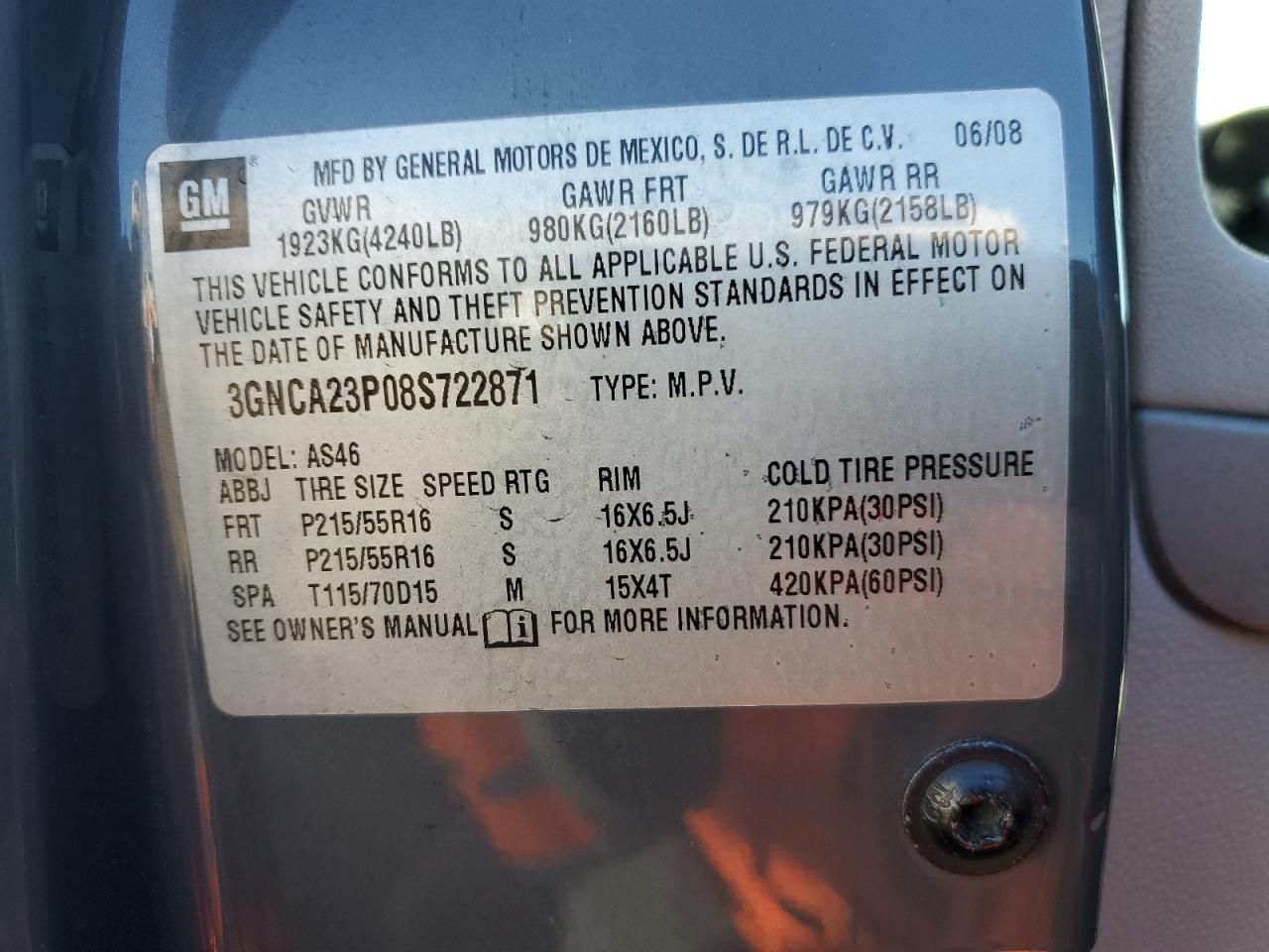 2008 Chevrolet Hhr lt