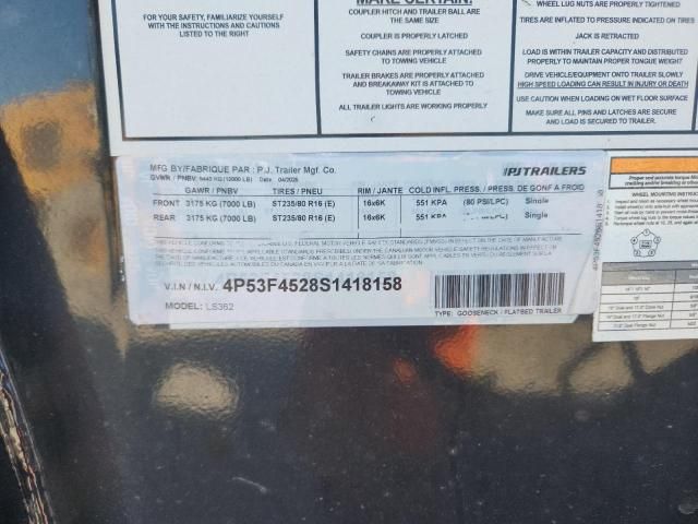 2025 PJ LS362 Equipment Trailer