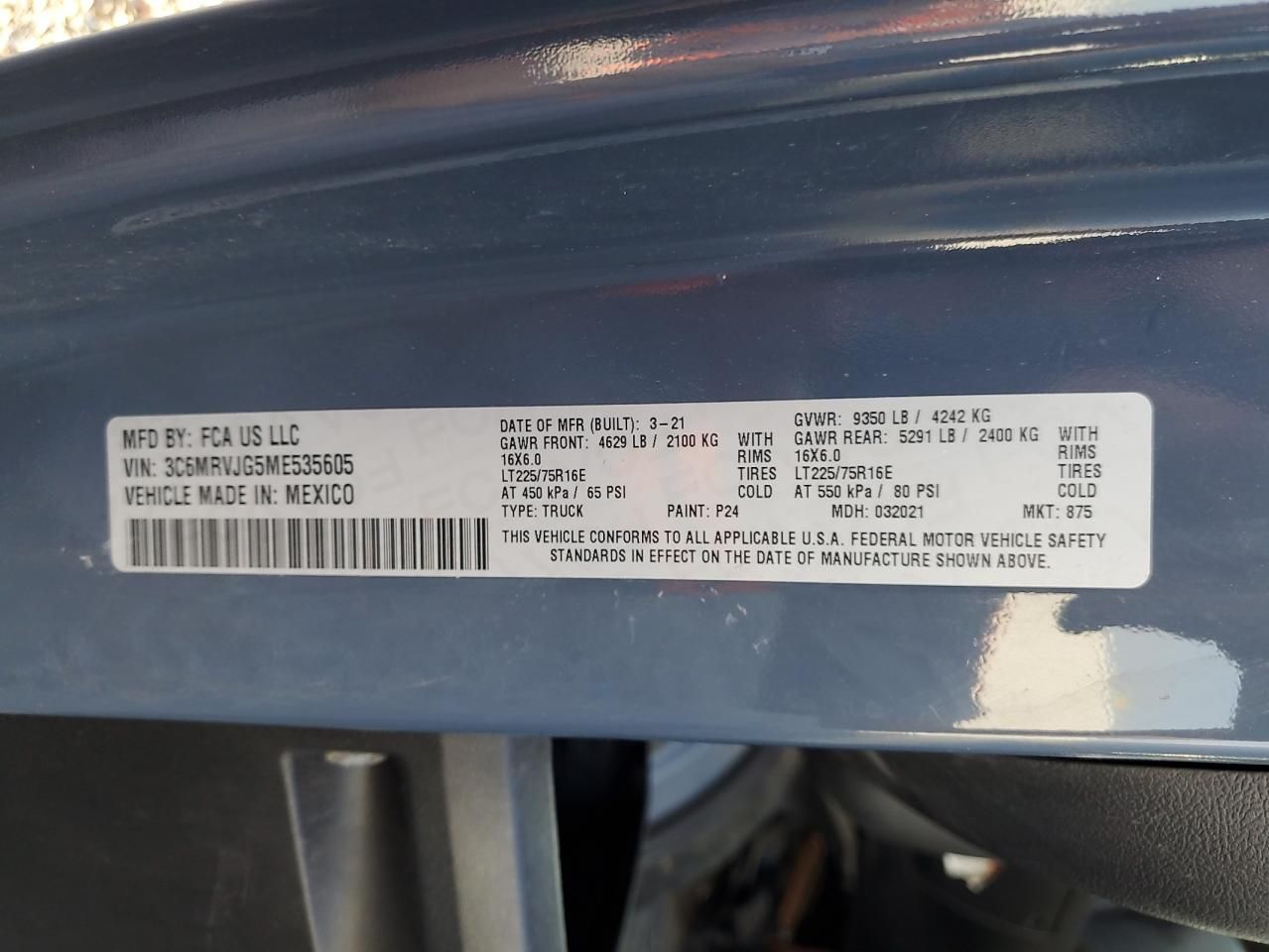 2021 Dodge RAM Promaster 3500 3500 High