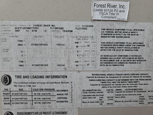 2021 Wildwood 2021 Foresriver Travel TRL
